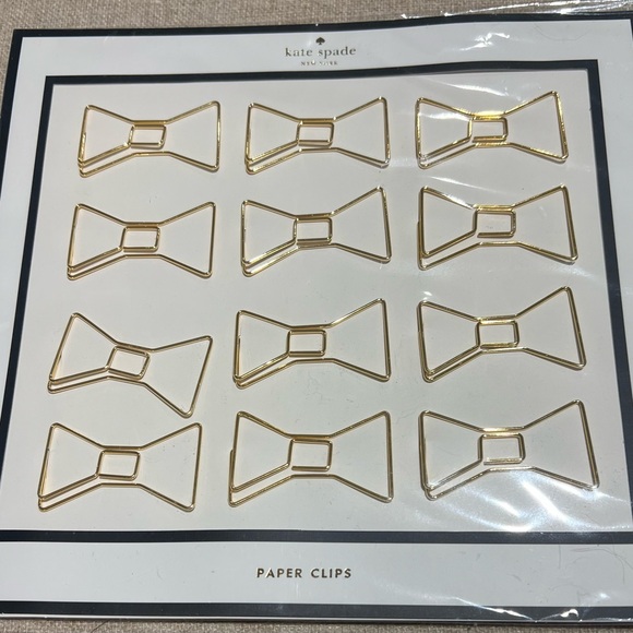 kate spade Other - ♠️Kate Spade Elegant Gold Bow Paper Clips (12)♠️